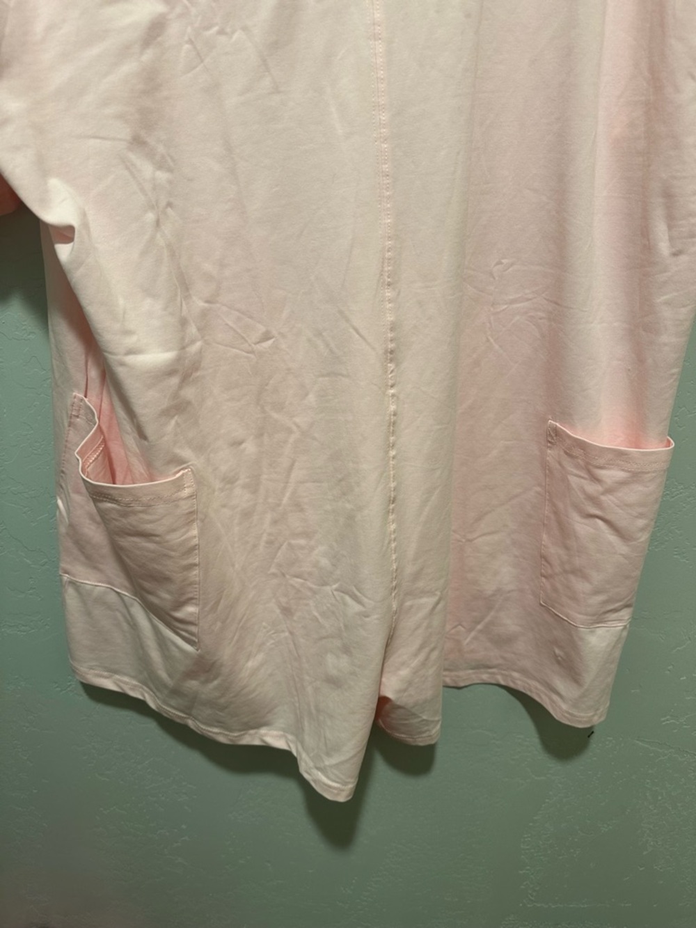 Light Blush V-Neck Tee Dress with Size Tag - Picture 8 of 10